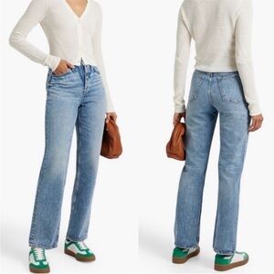 Rag & Bone Alex High Rise Straight Fit Size 27 Raw Hem Cotton Button Fly